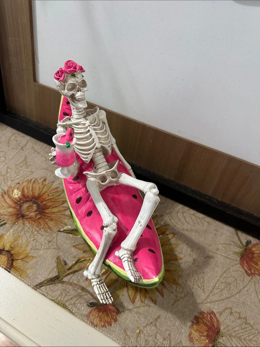Summerween skeleton watermelon decor